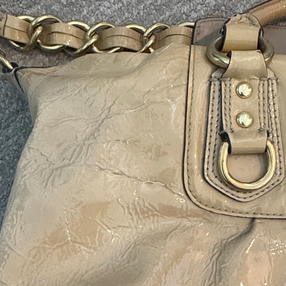 Coach Tan Patent Leather Satchel - Picture 4 of 6